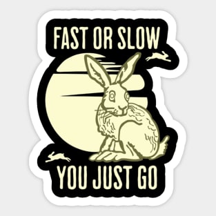 Fast Or Slow You Just Go Sticker